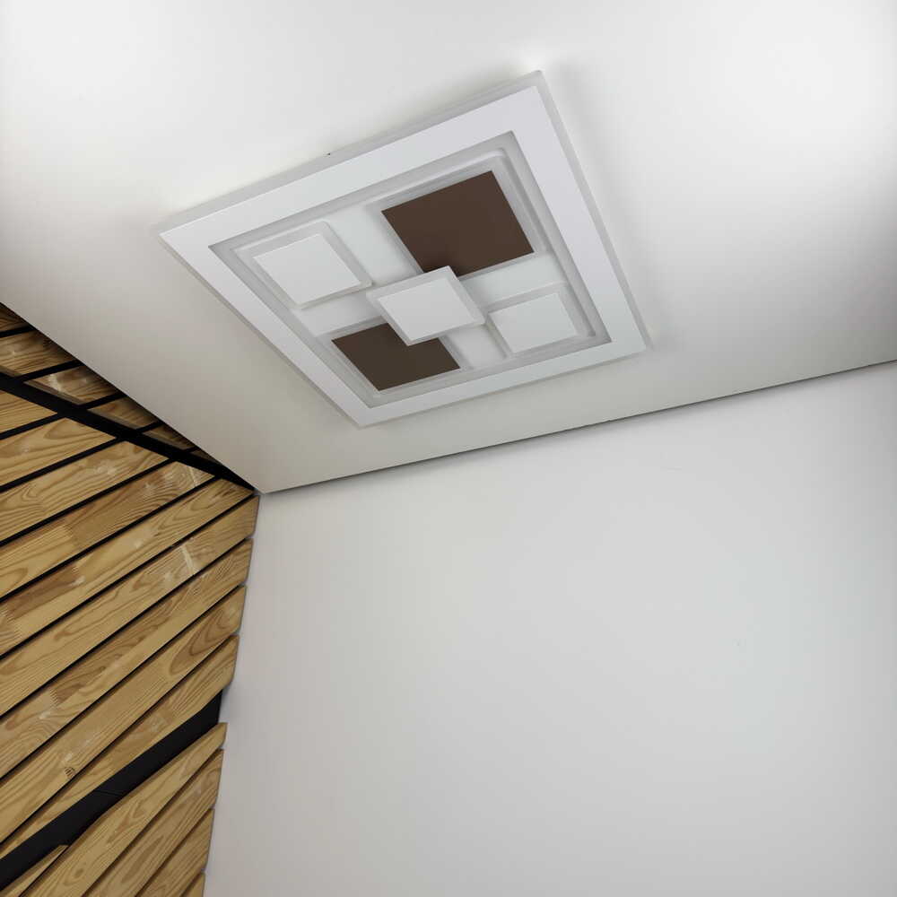 Світильник LED smart OXFORD з пультом 110Вт 3000-6000K 8000Lm Квадратний Коричневий 220435